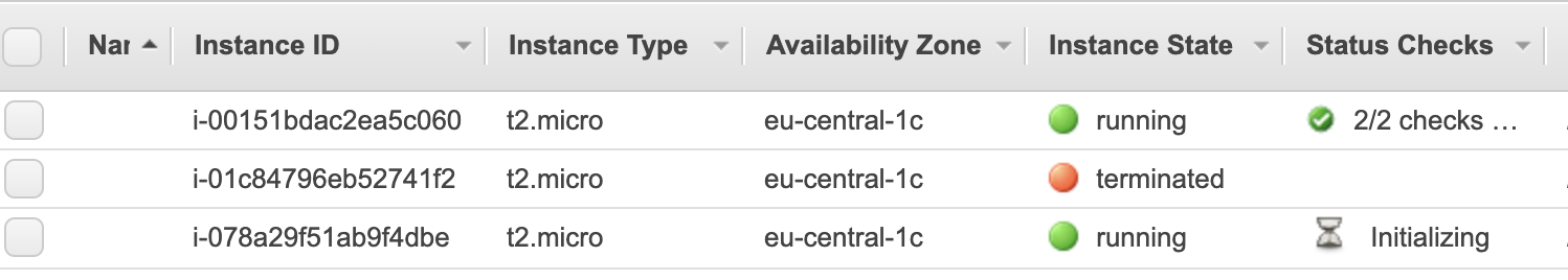 One new EC2 instance