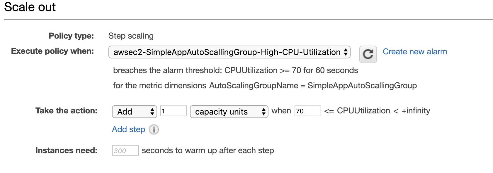 scale out rule