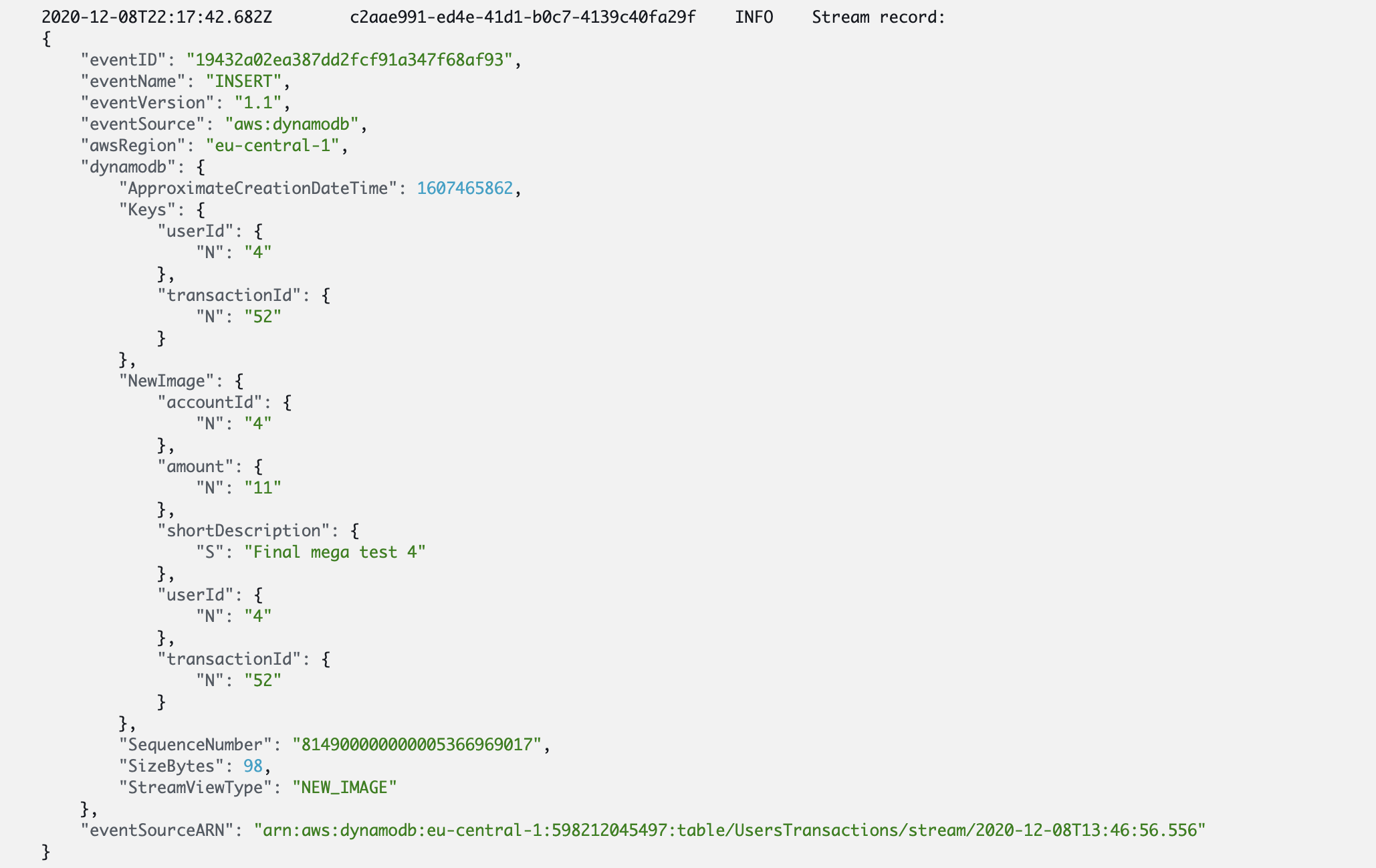 lambda log